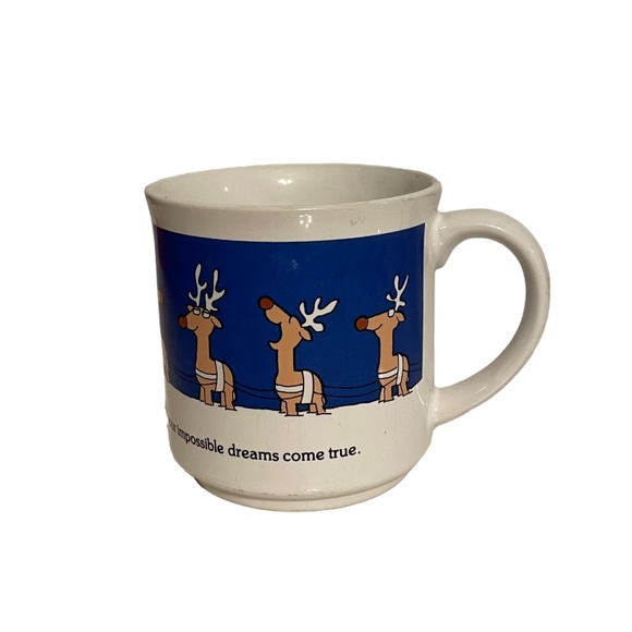 Santa Boynton Vintage Reindeer w/ Santa on Roof Coffee Cocoa Mug - Picture 5 of 9